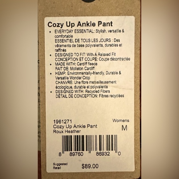 Prana size M cozy up ankle pant EUC, worn once - Picture 3 of 3